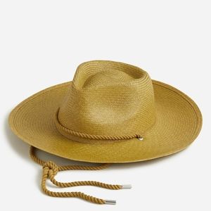 New! J Crew Wide Brim Panama Hat Small/medium